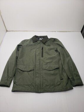 The North Face NF0A2TAB Men’s Large Green Insulated Jacket Plaid Fleece Lined